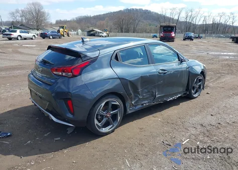 2020 Hyundai Veloster Turbo z USA, uszkodzony, nr VIN KMHTH6AB1LU030948